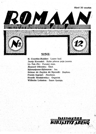 Romaan ; 12 1922