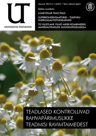 Universitas Tartuensis : UT : Tartu Ülikooli ajakiri ; 1 2012-01