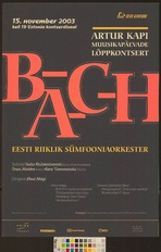Bach : Eesti Riiklik Sümfooniaorkester 
