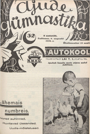 Ajude Gümnastika : ristsõnamõistatuste ajakiri ; 32 1934-08-09