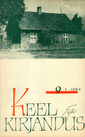 Keel ja Kirjandus ; 9 1964-09