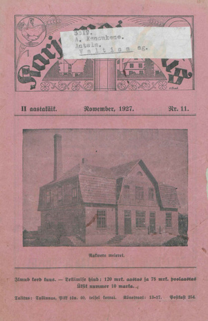 Karjamajandus ; 11 1927-11