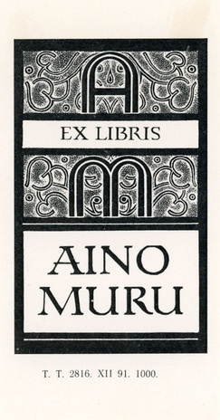 Ex libris Aino Muru 