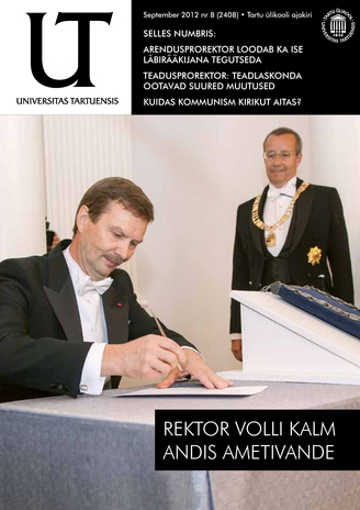 Universitas Tartuensis : UT : Tartu Ülikooli ajakiri ; 8 2012-09