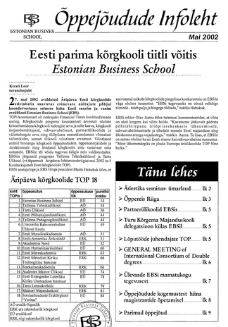 Õppejõudude Infoleht ; 2002-05