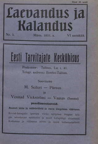 Laevandus ja Kalandus ; 3 1931-03