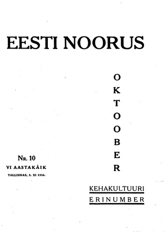 Eesti Noorus ; 10 1934-10-03