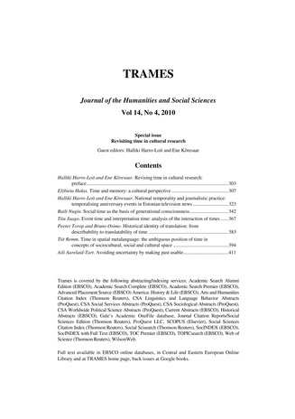 Trames ; 4 Vol 14 (64/59) 2010