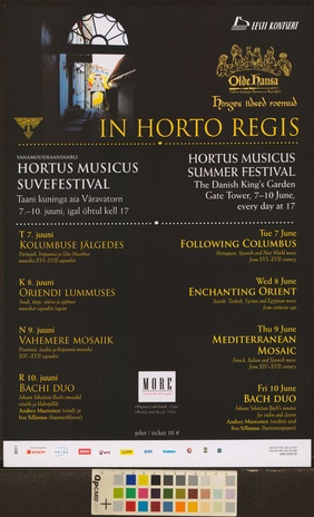 In Horto Regis : Hortus Musicus suvefestival 