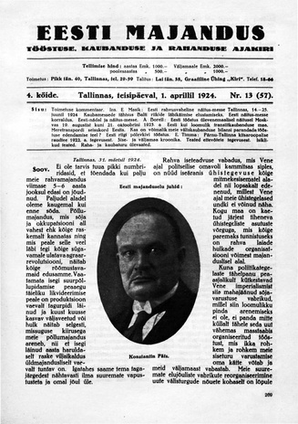 Eesti Majandus ; 13 1924-04-01