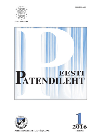 Eesti Patendileht ; 1 2016