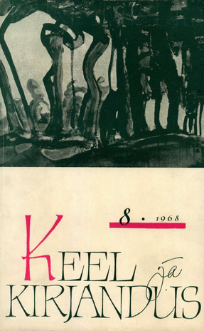 Keel ja Kirjandus ; 8 1968-08