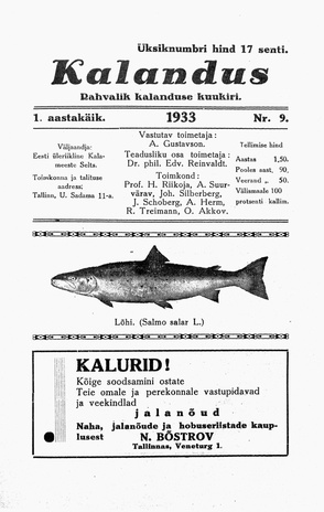 Kalandus ; 9 1933-09