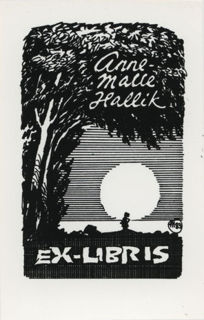 Anne-Malle Hallik ex-libris 