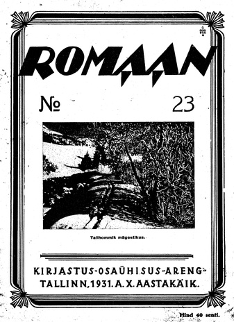 Romaan ; 23 (233) 1931-12