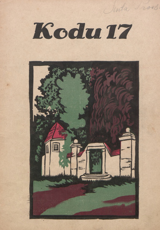 Kodu : perekondlik kirjanduse, teaduse ja kunsti ajakiri ; 17 1933-09