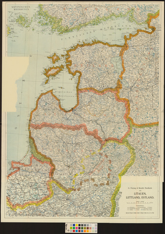 G. Freytag & Berndts Handkarte von Litauen, Lettland, Estland