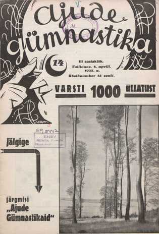 Ajude Gümnastika : ristsõnamõistatuste ajakiri ; 14 1935-04-04