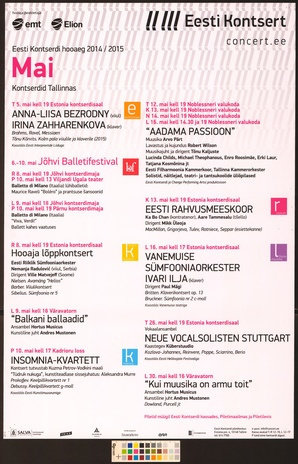 Mai : kontserdid Tallinnas 