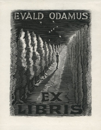 Evald Odamus ex libris 