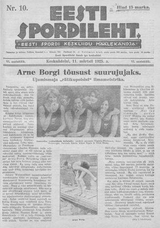 Eesti Spordileht ; 10 1925-03-11