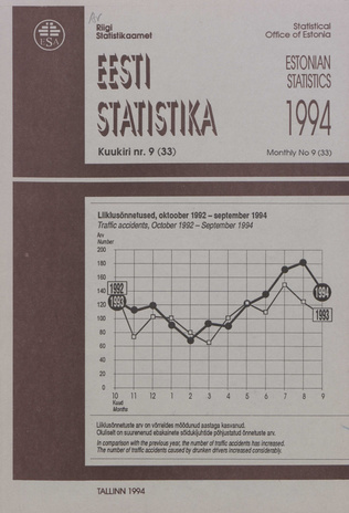 Eesti Statistika Kuukiri = Monthly Bulletin of Estonian Statistics ; 9(33) 1994-10