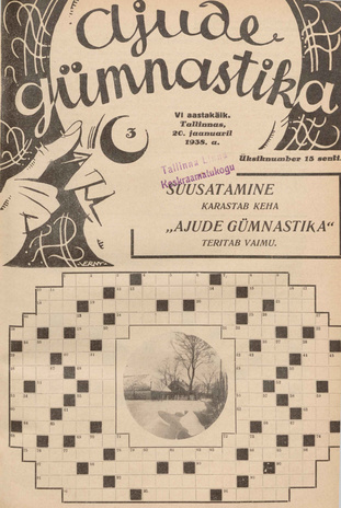 Ajude Gümnastika : ristsõnamõistatuste ajakiri ; 3 1938-01-20
