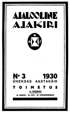 Ajalooline Ajakiri ; 3 1930
