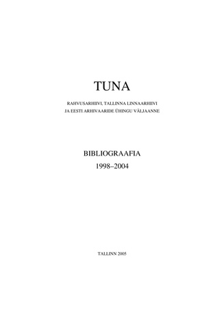 Tuna : bibliograafia 1998-2004