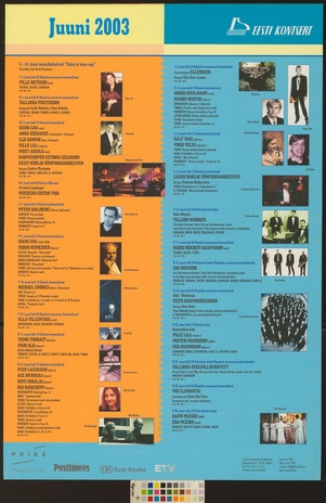 Juuni 2003 : kontserdid Tallinnas