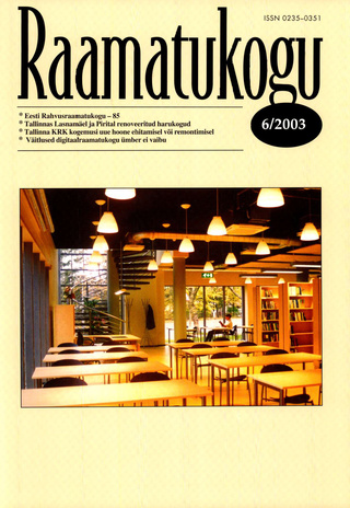 Raamatukogu ; 6 2003