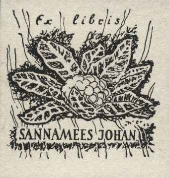 Ex libris Sannamees Johan 