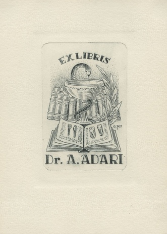 Ex libris dr. A. Adari 