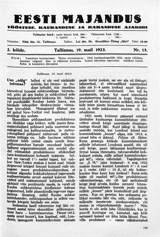 Eesti Majandus ; 13 1923-05-19