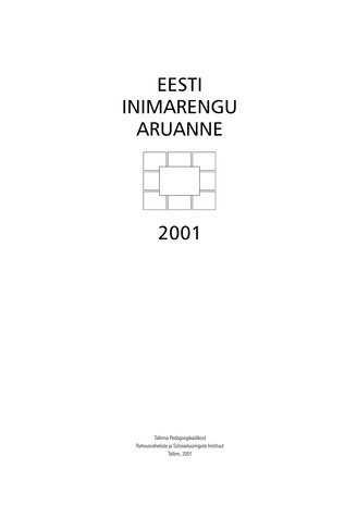 Eesti inimarengu aruanne ; 2001