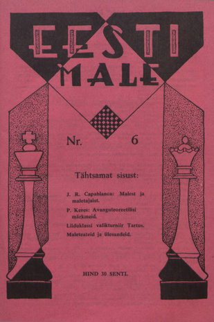 Eesti Male : Eesti Maleliidu häälekandja ; 6 1939-06