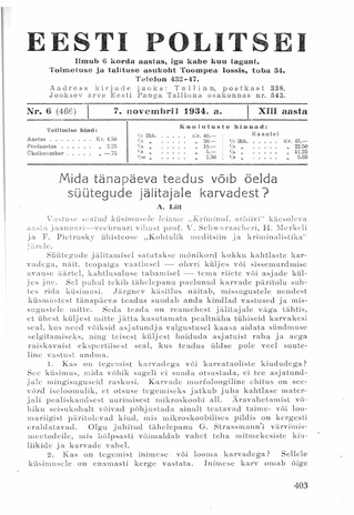 Eesti Politseileht ; 6 1934