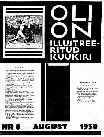 Olion ; 8 1930-08