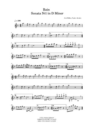 Rain : sonata no. 1 in D minor 