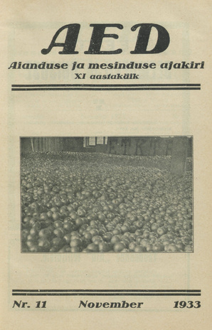 Aed : aianduse ajakiri ; 11 1933-11