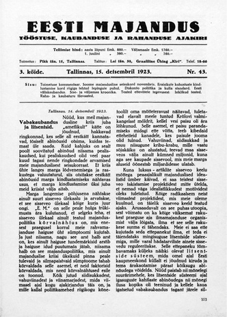 Eesti Majandus ; 43 1923-12-15