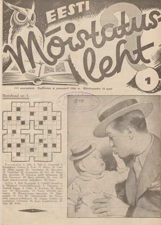 Eesti Mõistatusleht ; 1 1936-01-09
