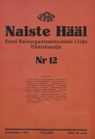 Naiste Hääl ; 12 1928-12