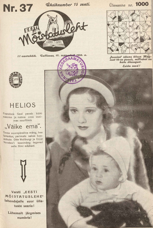 Eesti Mõistatusleht ; 37 1935-09-17