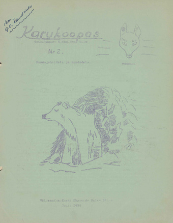 Karukoopas : juhiseid hundujuhtidele ; 2 1955