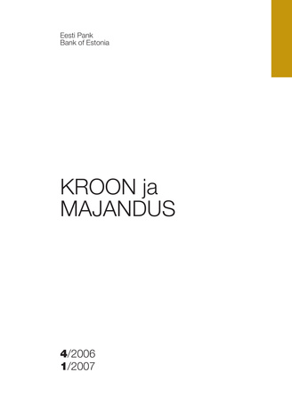 Kroon ja Majandus ; 2006/2007 ; 4/1