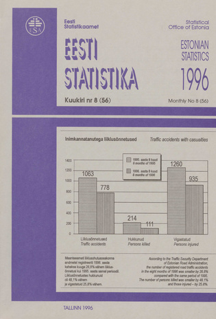 Eesti Statistika Kuukiri = Monthly Bulletin of Estonian Statistics ; 8(56) 1996-09