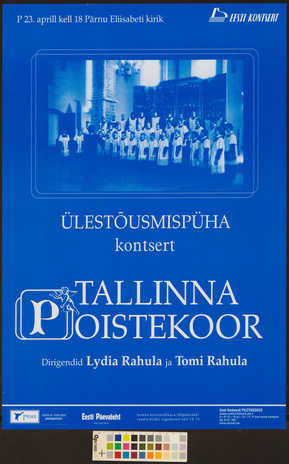 Tallinna Poistekoor : ülestõusmispüha kontsert 