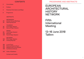 European Architectural History Network : fifth international meeting : 13-16 June 2018 Tallinn : programme and abstracts 