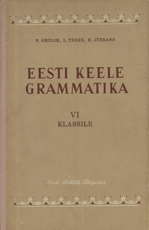 Eesti keele grammatika VI klassile